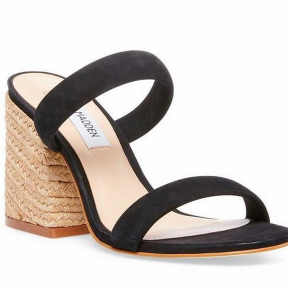 Steve Madden Black Marcella block heel